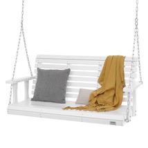 VEVOR Wooden Porch Swing 4.5 ft, Patio bench swing for Courtyard &amp; Garde... - £142.63 GBP