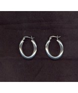 Gorgeous Happy Estate Sterling Silver Electroform Dangle Hoop Earrings - $99.41 CAD