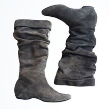 Kenneth Cole Reaction Grey Slouchy Suede Leather Bard Tender Boots Size 7.5M - £29.61 GBP