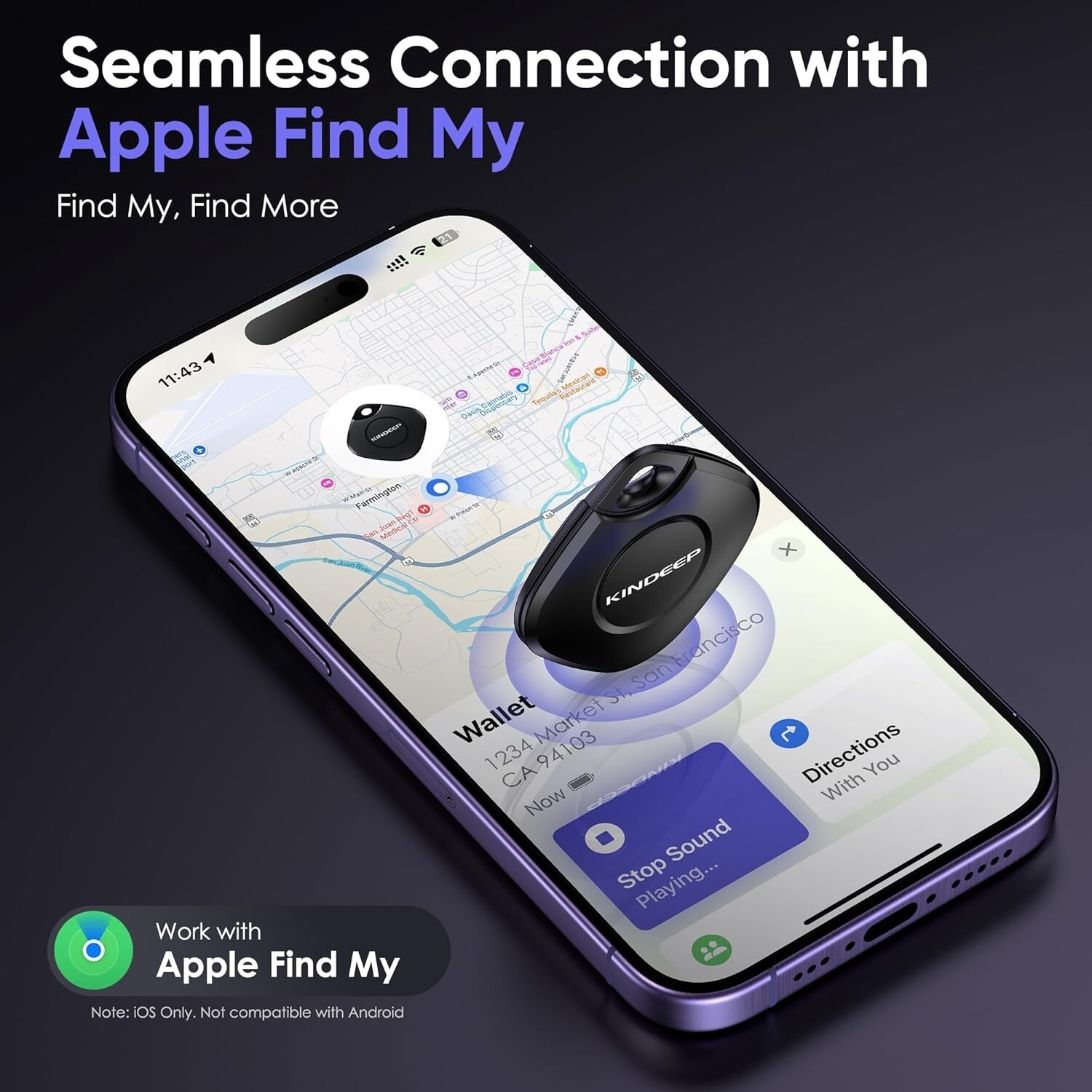 Air Tracker Tag 4 Pack: Bluetooth Item Finder with Apple Find My APP (iOS Only), Item image 7