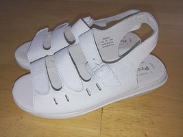 PROPET LADIES WHITE LEATHER STRAPPY SANDALS-6.5-TRIED ON/NOT WORN OUTSID... - £13.23 GBP
