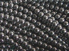 4mm Hematite Round Beads (100 +/- beads per strand) - $1.98