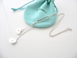 Tiffany &amp; Co Diamond Modern Heart Dangle Necklace Pendant Charm Chain Pouch Love - £400.52 GBP
