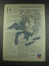 1991 Chevron Oil Ad - Has the spirit of the lakes come back to save them? - $18.49