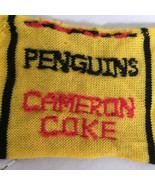 vintage Pittsburgh penguins promo cameron coke black gold neck scarf sca... - $19.75