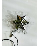 Lighted silver Snowflake Ornament, 12x10in - $13.00