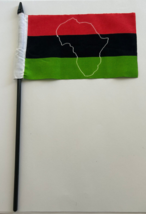 Afro American Africa Desk Flag 4&quot; x 6&quot; Inches - $6.30