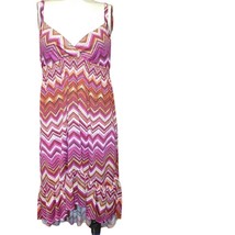 Bongo A-Line Sun Dress Juniors XL Multicolor Floral Silky Stretch Spring... - £12.88 GBP