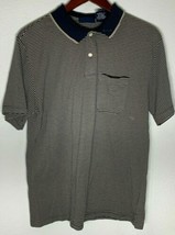 Puritan Men&#39;s Blue/Tan Striped Collar Shirt Size Medium - $6.38