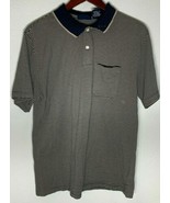 Puritan Men&#39;s Blue/Tan Striped Collar Shirt Size Medium - £4.98 GBP