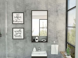 Modesto Mirrored Medicine Cabinet: Open Shelf, 2 Interior Shelves - $2,613.09 MXN
