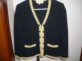 St John Collection By Marie Gray Knit Zip Cardigan Jacket Blazer Sz 4 - £120.56 GBP