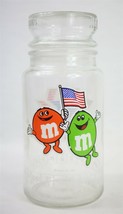 VINTAGE 1984 M&amp;M&#39;s Candy USA LA Olympics Glass Candy Jar - £11.83 GBP