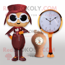 Rust Hourglass mascot costume character dressed with a One-Piece Swimsuit and Co - £975.03 GBP