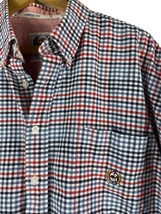 Cinch Shirt Size XL Adult Mens Crisp Red White Blue Gingham Check Western Rodeo - £44.70 GBP