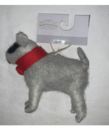 Grey Bull Terrier Dog Ornament Scarf Wondershop 2021 Christmas Tree New - €19,42 EUR