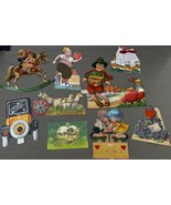 9 Antique 1900s Victorian Valentines Day Cards Trade Card Lot Die Cut St... - €52,97 EUR