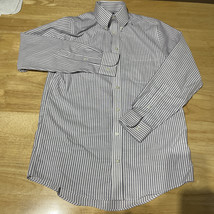 Stafford Dress Shirt Mens 14.5 32/33 Regular Fit Travel Wrinkle Free Oxford - $14.59