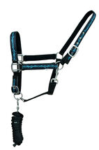 Horse Horse Nylon Barbed Wire Printed Neoprene Comfort Adjustable Halter... - $29.69