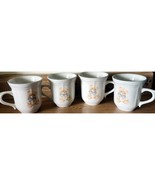 Vintage Tienshan Theodore Bear Tea Cup Mug Set Of 4 Country Teddy See Pic. - $19.44 CAD