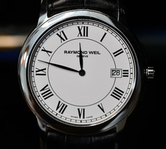 Raymond Weil Tradition White Dial Black Alligator Leather Men&#39;s Watch 54... - $9,306.61 MXN