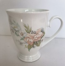 Vintage White Royal Court Fine Bone China Cup Mug Pedestal Handle Flower... - $12.87