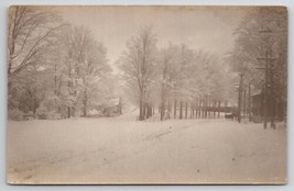 RPPC Winter Snow Scene Beautiful Trees Horse Drawn Sleigh Photo Postcard C40 - £6.23 GBP
