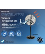 TPI CACU24-P 24&quot; Commercial Air Circulator Pedestal Mount 3400/3100/2800... - $356.72
