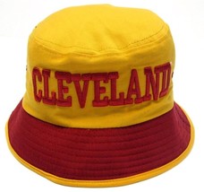 Cleveland Cavaliers Yellow Bucket Golf Fishing Sun Hat Cap Embroidered Text Logo - £10.27 GBP
