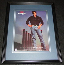 1987 Wrangler Stonewashed Jeans Framed 11x14 ORIGINAL Advertisement - $34.64