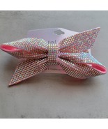 Pink Suede Bling Crystal Coquette Bow Barrette - €11,08 EUR