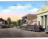 Broadway Looking North in Geneva Ohio Linen Postcard - $9.90