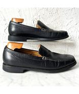 Johnston &amp; Murphy Ainsworth Venetian Black Leather Loafers Sheepskin - M... - $704.41 MXN