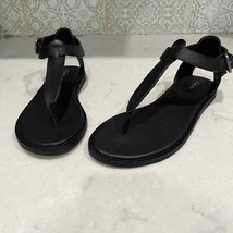 Clarks Women&#39;s Black Karsea Post Sandals 6 Wide NEW - $67.72