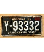 Vintage 1956 Arizona License Plate - Y-93332 - Black White - Grand Canyo... - £147.15 GBP