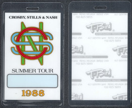 Crosby, Stills, and Nash T-BIRD Laminated Backstage Pass from the 1988 Summer... - £11.22 GBP
