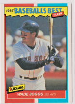 Wade Boggs Boston Red Sox 3B 1987 Fleer Baseballs Best Card # 4 Near Mint Hof - $1.62