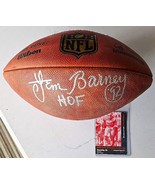 AUTOGRAPH LEM BARNEY NFL FOOTBALL - $90.00