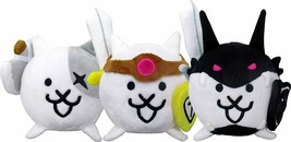 Nyanko Great War Neko nyanko Daisenso The Battle Cats 3 sets plush doll W10×H19 - £84.52 GBP