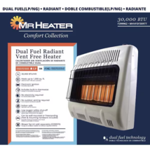 Mr. Heater 30,000 BTU Dual Fuel Heater Natural Gas/Propane Vent Free Radiant - £183.53 GBP