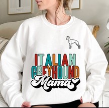 Italian Greyhound mama sweatshirt, retro Italian Greyhound owner gift idea, Retr - £37.64 GBP