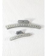 Vintage Mervin Wave clip metal hair claw clips silver set 2 Made in USA - $5.00