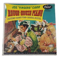 Joe Fingers Carr ROUGH-HOUSE Piano Double 45 Record Set Album Cool Graphics - £3.99 GBP