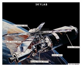 Artist&#39;s Concept Of The Skylab Space Station In Orbit 8X10 Nasa Photo - £6.67 GBP