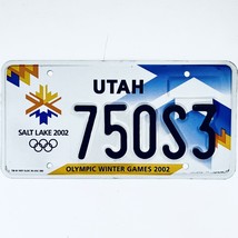 2002 United States Utah Olympic Winter Games Passenger License Plate 750S3 - £17.00 GBP