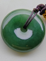Icy Ice Dark Green Natural Burma Jadeite Jade Harmony Buckle Pendant # 50 carat - £355.57 GBP