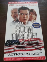 Shadow Conspiracy DEMO Tape VHS Charlie Sheen Donald Sutherland - £58.76 GBP