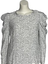 Club Monaco Womens Shirt XL Long Sleeve Printed Blouse Black and White NEW - £13.65 GBP