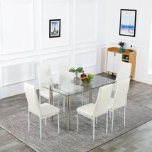 Dining Table Set For 6,Kitchen Table And Chairs For 6,Small Dining Room ... - $216.99