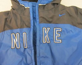 NIKE THICK WINTER COAT BABY TODDLER 24 MONTHS BLUE REVERSIBLE W LINED WR... - £19.06 GBP